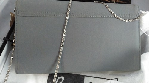 Elegante bolso de mano gris de diseñador con bordado lentejuelas Pasiley de Ben Marc Internat’l - Imagen 4 de 9