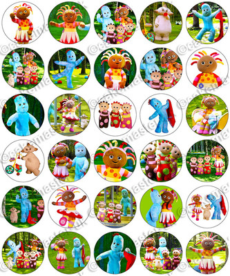 30 x IN THE NIGHT GARDEN PREMIUM CUPCAKE TOPPERS EDIBLE RICE WAFER PAPER 226