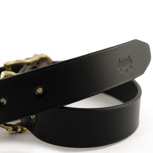 Personalisiertes Leder Hundehalsband Schädel & Rosen - Bild 4 von 9