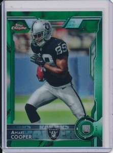 AMARI COOPER 2015 TOPPS CHROME GREEN REFRACTOR RC #115