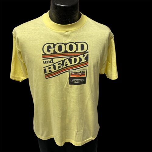 Vtg 80s GOOD and READY Dresser Atlas MECHANIC OIL FIELD Rough Neck 50/50 T Shirt - Picture 2 of 9