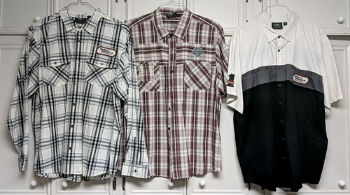 Harley Davidson Motorcycle Button Up Shirts Mens 3XL CLEAN Same Day Shipping