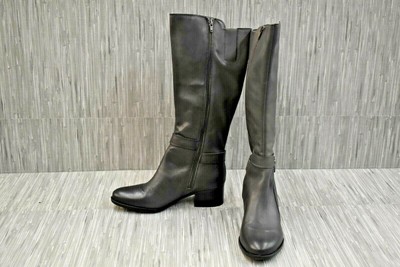 womens grey leather riding boots