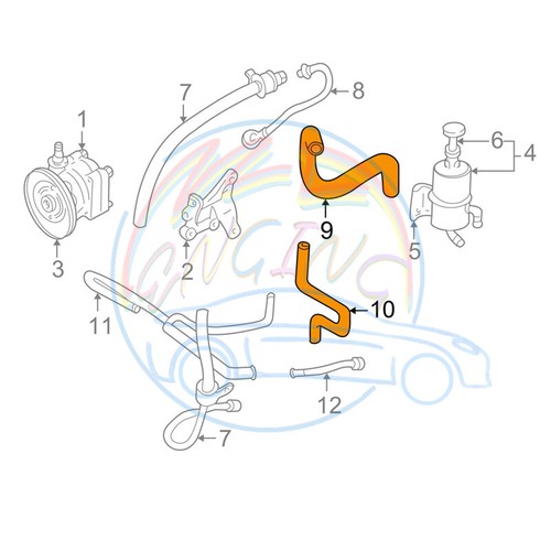 Power Steering Pump Hose + Suction Hose For Mitsubishi Montero & Pajero 2001-06 - Picture 2 of 10