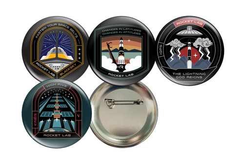 60 Rocket Lab Mission Patch Button Badges Full Set 58mm (2.25") - Picture 5 of 5
