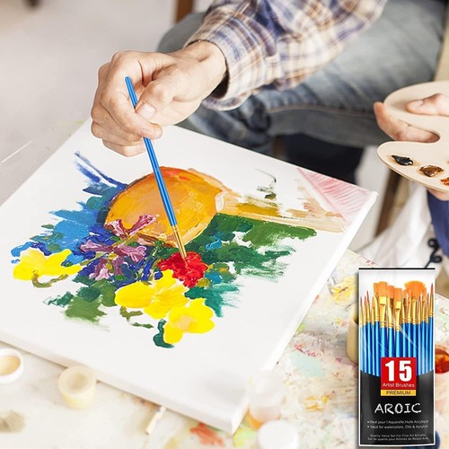 Best Model Miniature Paint Brushes Small Detail Art Paint Brush With Set 15 Pcs - Picture 17 of 24