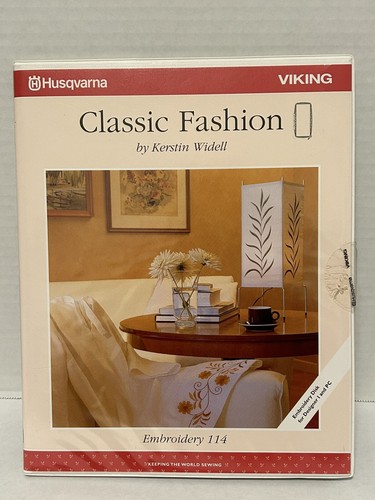 Husqvarna Viking Embroidery 114 Disk Book CLASSIC FASHION Widell Designer 1 & PC - Picture 3 of 6