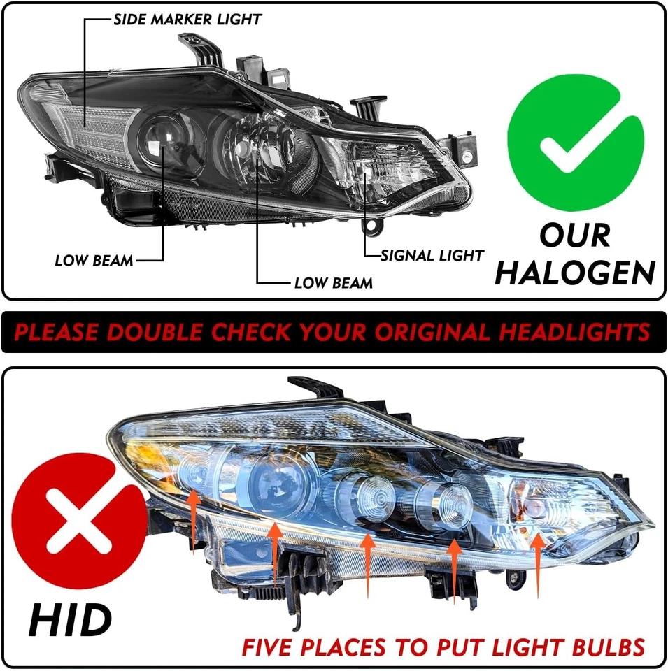 Faros proyectores negros/ámbar estilo OE para Nissan Murano 2009-2014 Foto 2 de 4