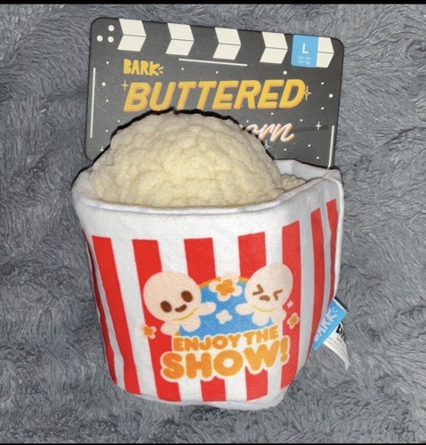 Paquete de 2 nuevas cajas de corteza "palomitas con mantequilla" perro juguete palomitas cubo y palomitas de maíz - Imagen 3 de 11