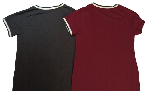2 Flirtitude Active Jersey Long Leggings Top Black and Burgundy Size M - Picture 10 of 11
