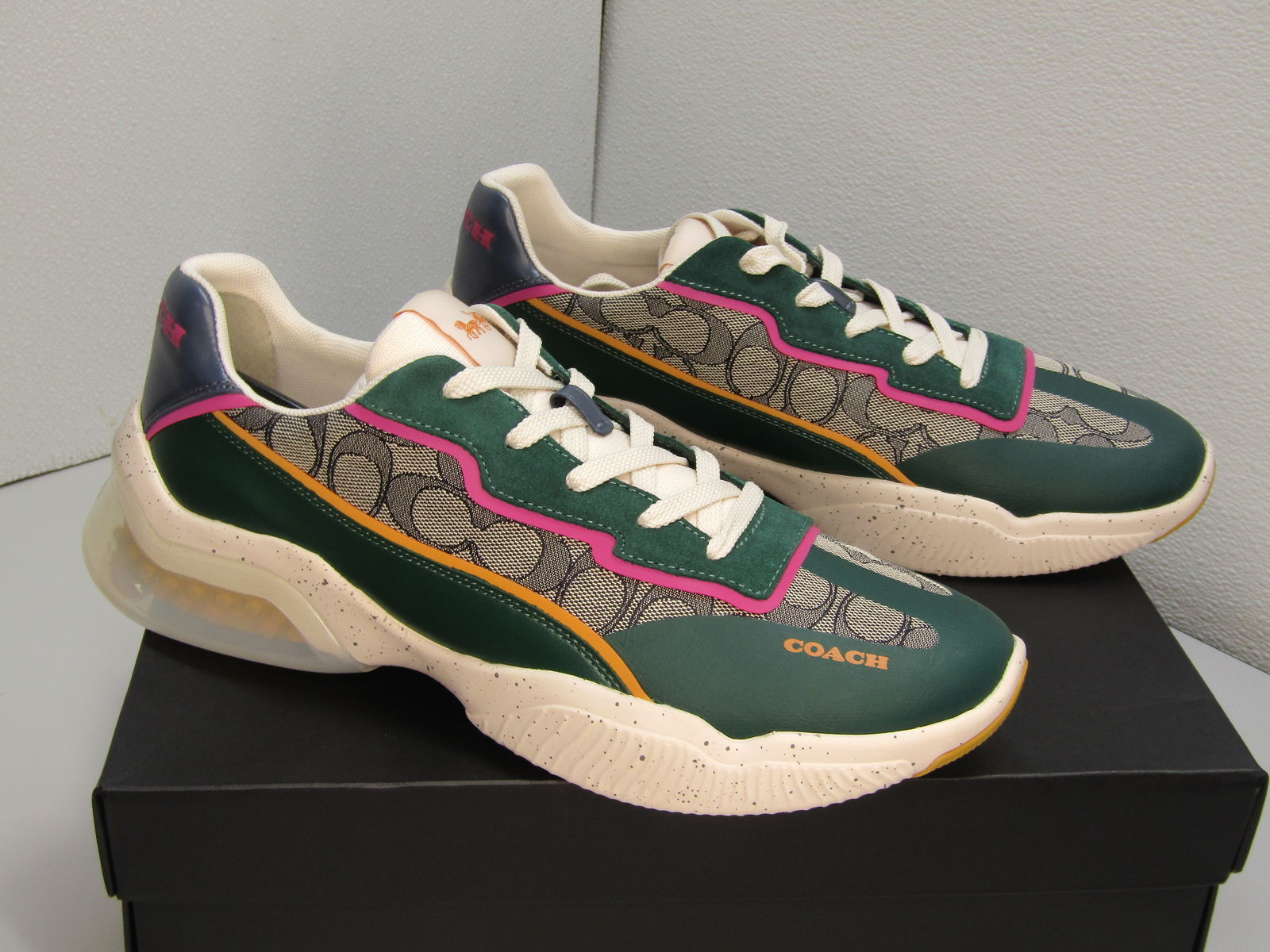 Coach Mens US10 Citysole Runner Sneaker Green/Multicolored CN322 eBay