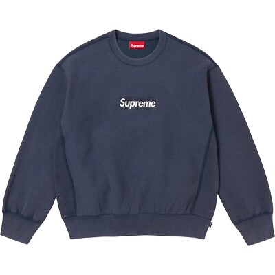 supreme box スウェット クルーネック Lサイズ ネイビー Logo s-l400.jpg
