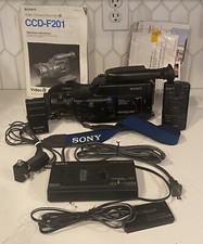 Sony CCD-F201 Handycam Camcorder BUNDLE - Remote, Charger - FOR PARTS/REPAIR