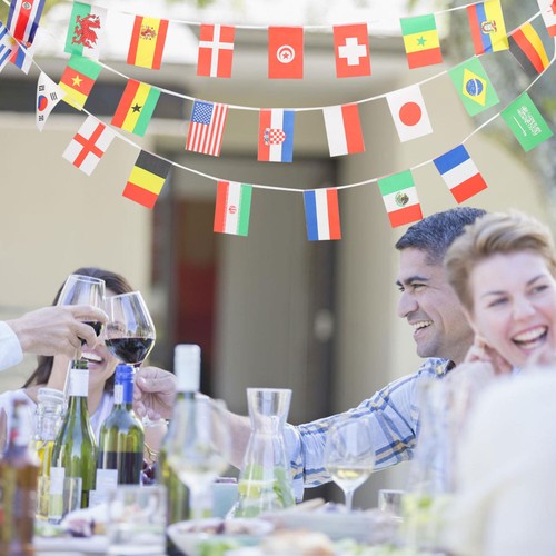 Bannière De Drapeau Du Monde En vendre Toile Fond Drapeaux Internationaux