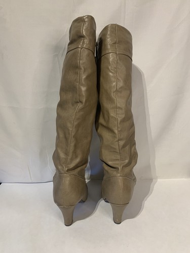 Rampage Knee High High Heel Boots Tan Women’s Size 10 - Picture 3 of 12