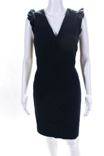 Rebecca Taylor Womens Navy V-Neck Suit Dress Size… - image 1