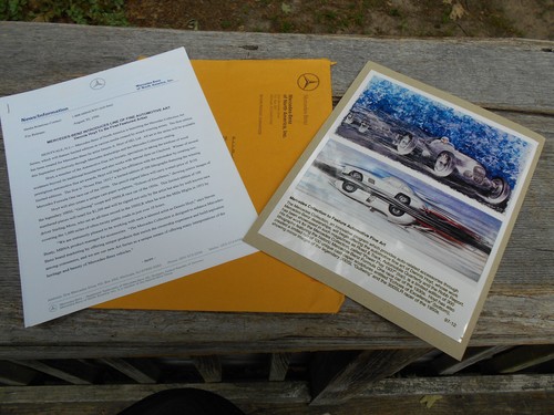 Official 1996 Mercedes Fine Auto Art Series Limited Edition Prints Press Kit - Bild 1 von 2