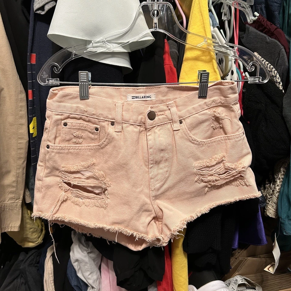 Billabong розовый искусственно состаренные шорты размер 26 - "Lily - Изображение 3 из 4