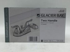Constructor 4 in. Centerset Double-Handle Low-Arc Faucet in Polished Chrome