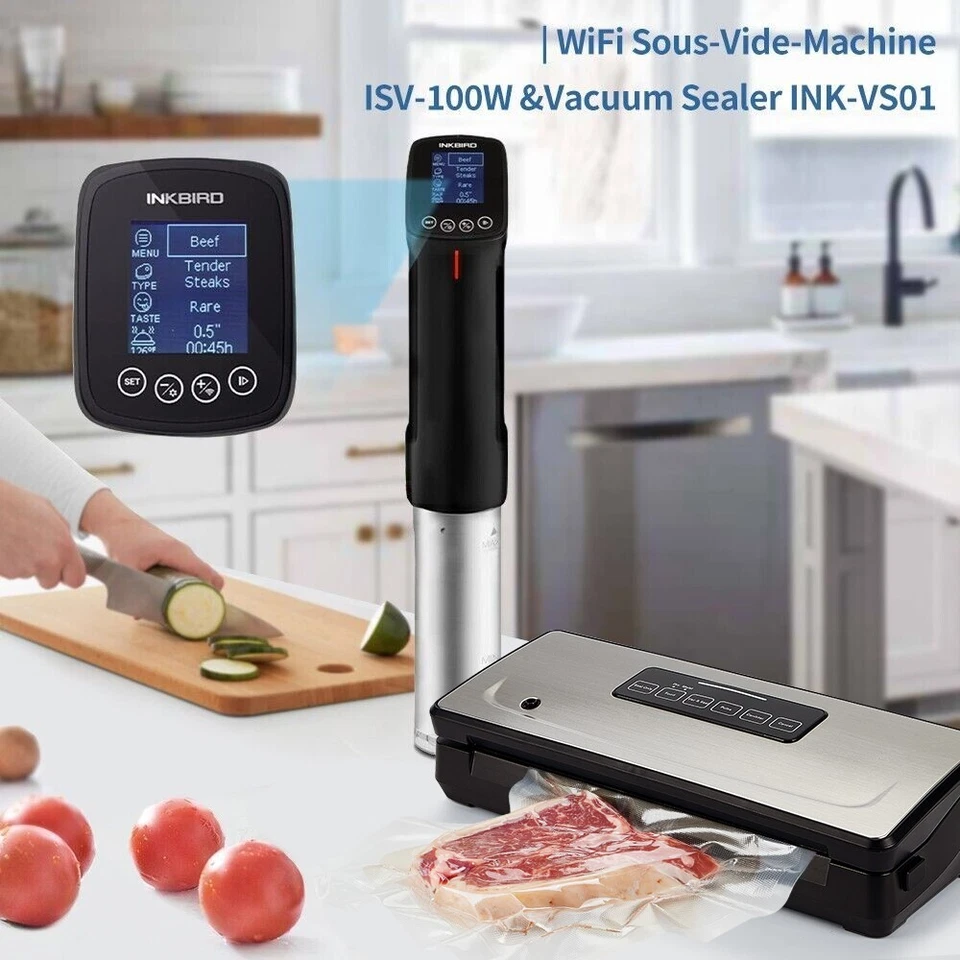 INKBIRD Sous Vide Precision Cooker WiFi Vacuum Sealer Machine Food Saver Storage - Image 2 of 4