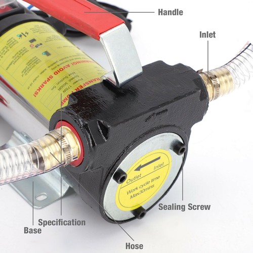 12V Dieselpumpe Kraftstoffpumpe Heizölpumpe Absaugpumpe Selbstansaugend Ölpumpe - Bild 8 von 12