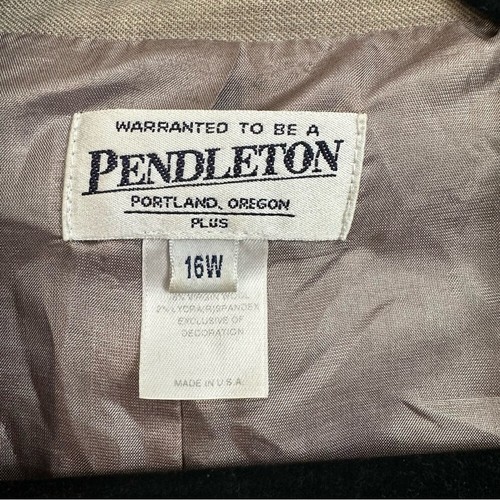 Blazer Pendleton vintage manica lunga bottoni davanti lana vergine taglia 16W più ottime condizioni - Foto 3 di 8