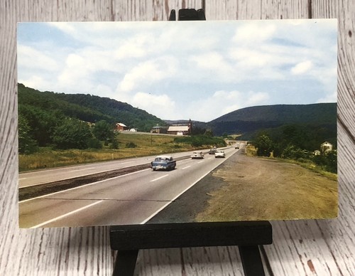Pennsylvania Turnpike St. John Catholic Church New Baltimore Vintage Postcard - Picture 1 of 4