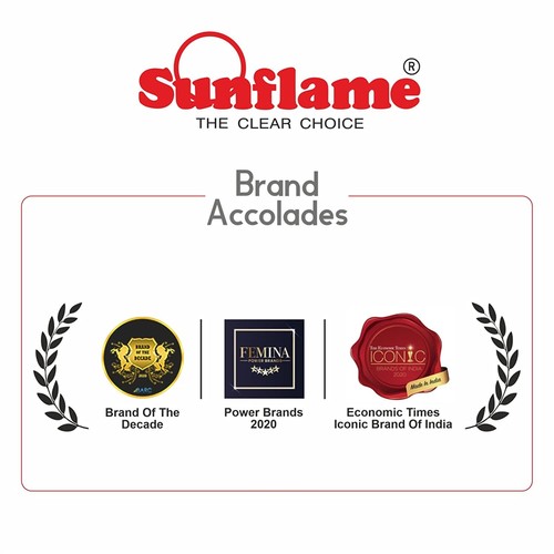 Sunflame Smart 2B Stainless Steel 2 Brass Burner LPG Gas Stove Manual Ignition - Picture 7 of 7