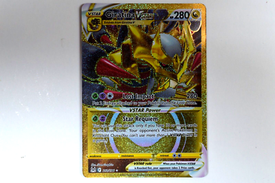 giratina vmax pokemon card POKEMON SWSH: LOST ORIGIN GIRATINA VMAX FULL ART CARD #212/196