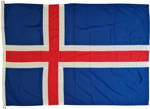 Iceland flag MoD approved sewn Icelandic Cross stitched bunting marine 373797 uk - Picture 3 of 3