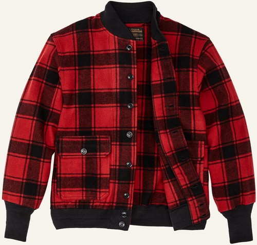 Filson CCC Wool Bomber Jacket Red & Black Plaid, Men's XL NWT MSRP $395 - Picture 5 of 6