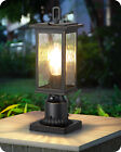 Edishine Dusk to Dawn Outdoor Post Light, Pole Light Fixture Water Ripple Glass