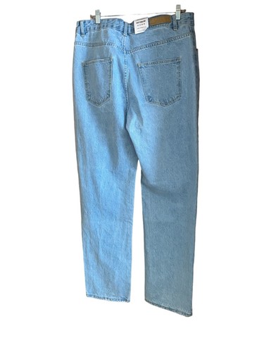 Cotton On Women’s Long Straight Leg Jeans Addis Blue Light Wash Size 12 - Picture 2 of 8