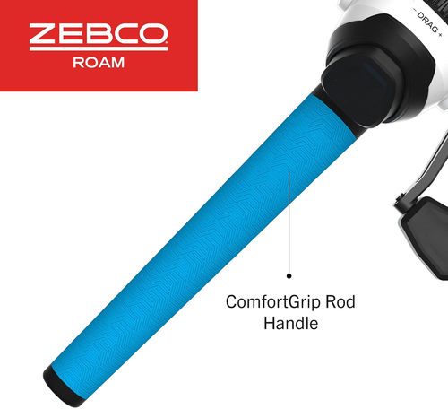 Zebco Roam Spincast Reel and Fishing Rod Combo, 6-Foot 2-Piece Fiberglass Fishin - Picture 6 of 12