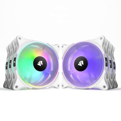 Ventilateurs de refroidissement RVB Premium FS-9002 120mm - Pack de 6 avec télécommande et contrôleur analogique - Photo 3/11
