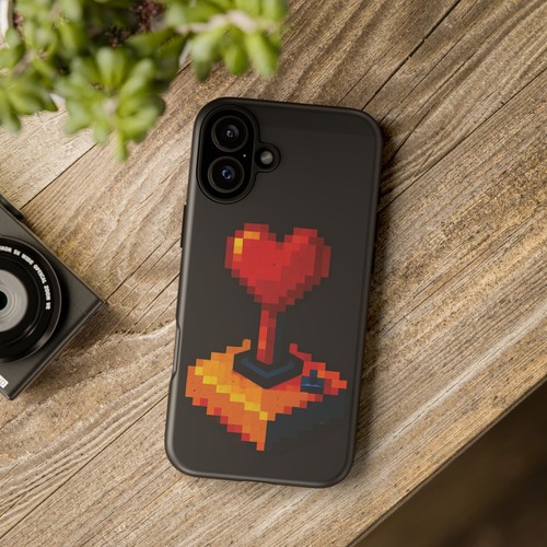 Pixel Heart Phone Case | Gamer Accessory, Unique Gift, Cute Case, Retro - 第 35/139 張圖片