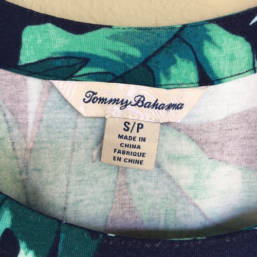 Vestido Tommy Bahama Pandereta S Floral Túnica Cabana Volantes Manga Costera Boho - Imagen 7 de 16