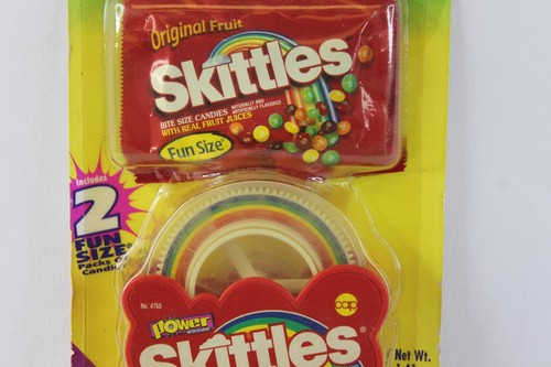 Vintage Skittles Taste the Rainbow Power Süßigkeitenspender Kappe #4755 neu und versiegelt - Bild 4 von 9