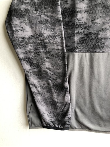 Columbia PFG Super Terminal Camo Tackle Hoodie Gray Men XL Fishing Neck Gaiter - Picture 4 of 8