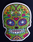 Sugar Skull Day Of The Dead Muerto Heart Teeth Waterproof Vinyl Sticker 2" X 3”