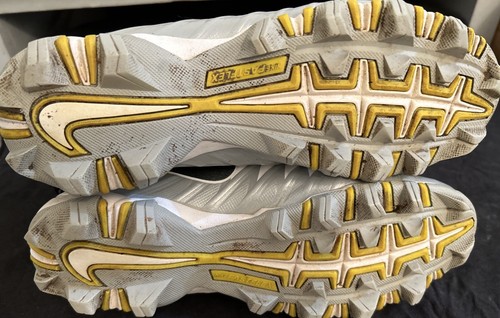 Nike Alpha Fast Flex Size 5.5Y White Metallic Silver 880129-101 Football Cleats - Picture 5 of 5