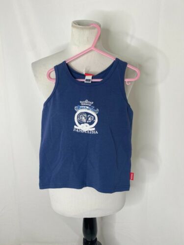 Girl's Size 7 Tank Top Pampolina Ocean Girl Blue Knit Boat Neck Sleeveless - Picture 2 of 12