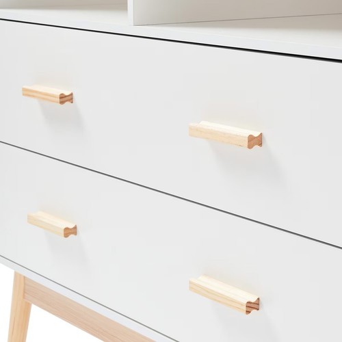Baby Nappy Change Table + 2 Drawers + 2 Shelves Cabinet Nursery Furniture - Picture 10 of 10
