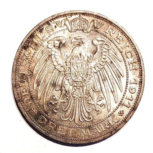 Deutschland Kaiserreich Preussen 3 Mark 1911 A, Universität Breslau, Silber, ss - Bild 3 von 3