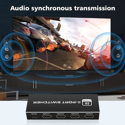 HDMI 2.1 Switch 3 in 1 out 8K@60Hz 4K@120Hz HDMI Splitter Switcher for Xbox PS5 - Picture 5 of 26