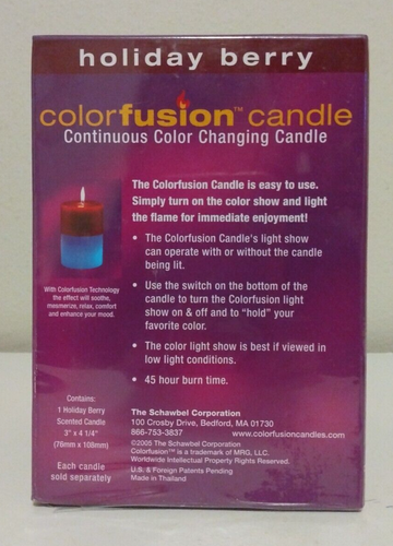Colorfusion Holiday Berry Changing Candle - Picture 3 of 6