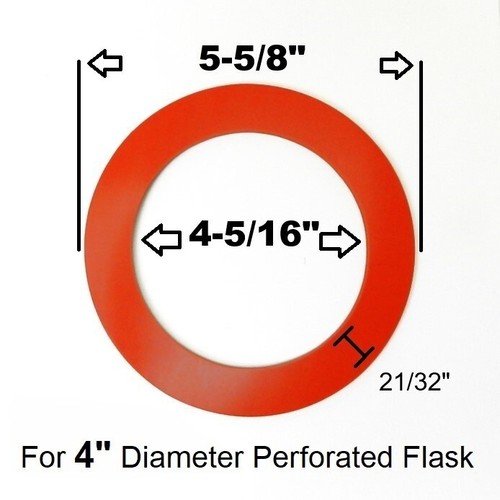 4" Silicone Rubber Casting Gasket Perforated Flask Vacuum Seal Jewelry Casting - Afbeelding 9 van 9