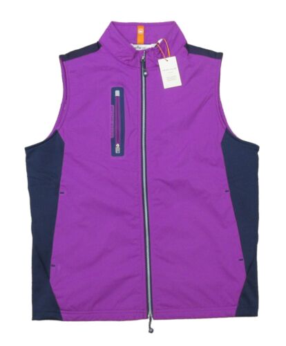 Peter Millar Men's Gala Purple/Navy Poppy Hyperlight Fuse Hybrid Vest - Picture 2 of 6