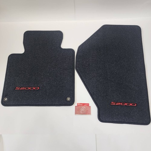 New Genuine OEM Honda S2000 Floor Mat Set 00-09 Black / Red Logo USDM AP1 AP2 OE - Picture 2 of 10