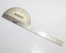  Measure Stainless Steel Rotary Protractor Angle Rule Gauge Machinist Tool